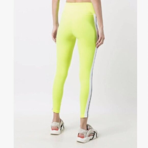 Palm Angels Side Stripe Logo Track Leggings Fluorescent Yellow Size S - Picture 6 of 6
